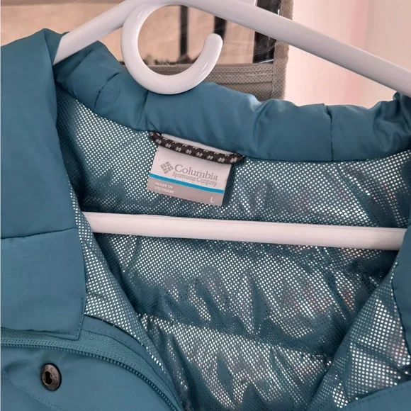 Columbia Women's turquoise long Puffer Jacket - Picture 3 of 4